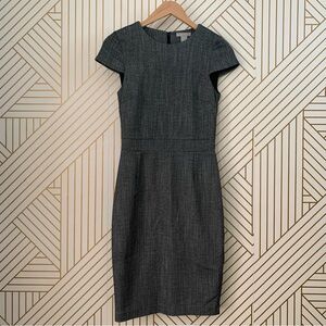 H&M cap neck scoop neck Tweed pencil skirt Sheath Dress size 2